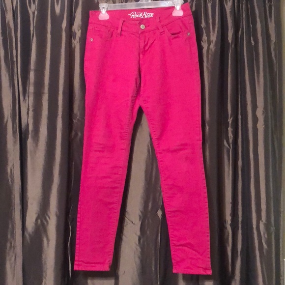 ladies pink skinny jeans